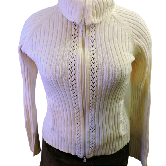 Jacob connecxion knit zip sweater size L - Picture 2 of 4